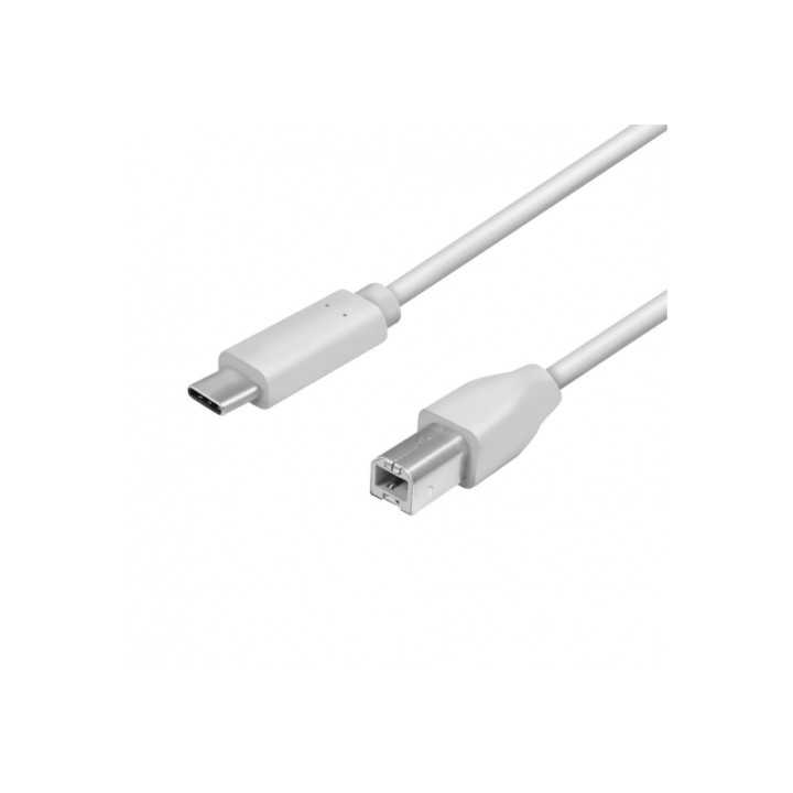 Cablu USB2.0 TYPE C - USB B tata 1m 3A gri LOGILINK CU0160 4052792053159