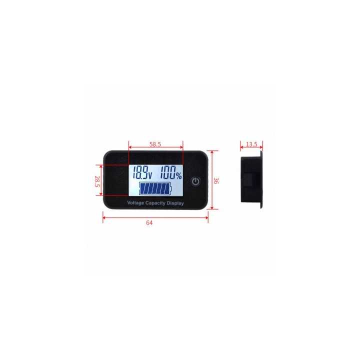 Voltmetru digital 5-100V Voltage Capacity Display