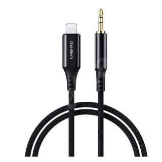 Cablu lightning Apple - Jack 3.5 mm 1m Choetech negru AUX007