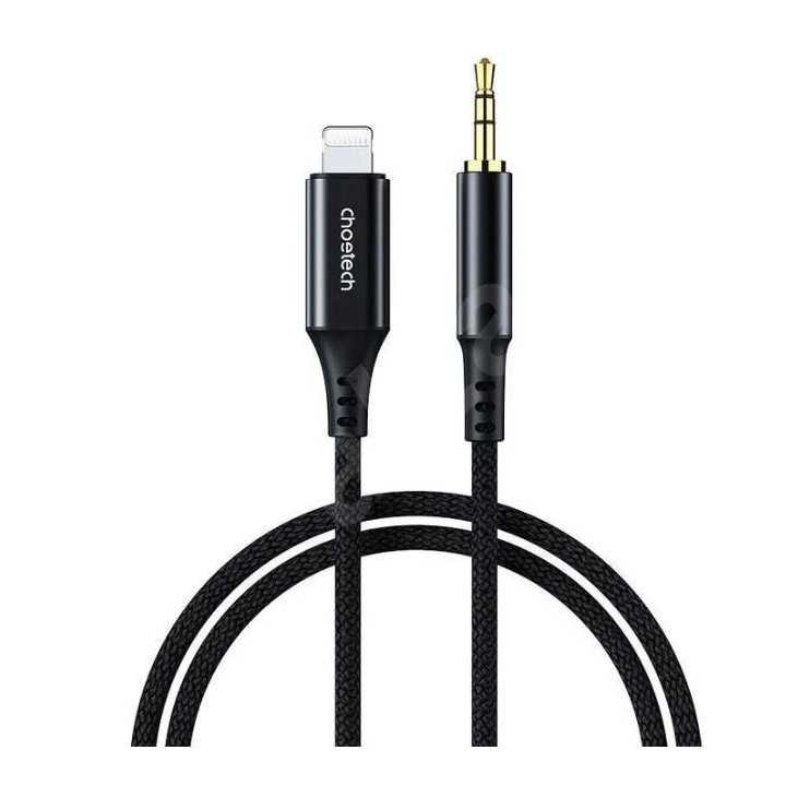 Cablu lightning Apple - Jack 3.5 mm 1m Choetech negru AUX007