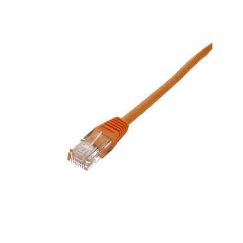 Cablu de retea portocaliu UTP Cat5e patch cord RJ45-RJ45 0.25m Well UTP-0008-0.25OE-WL