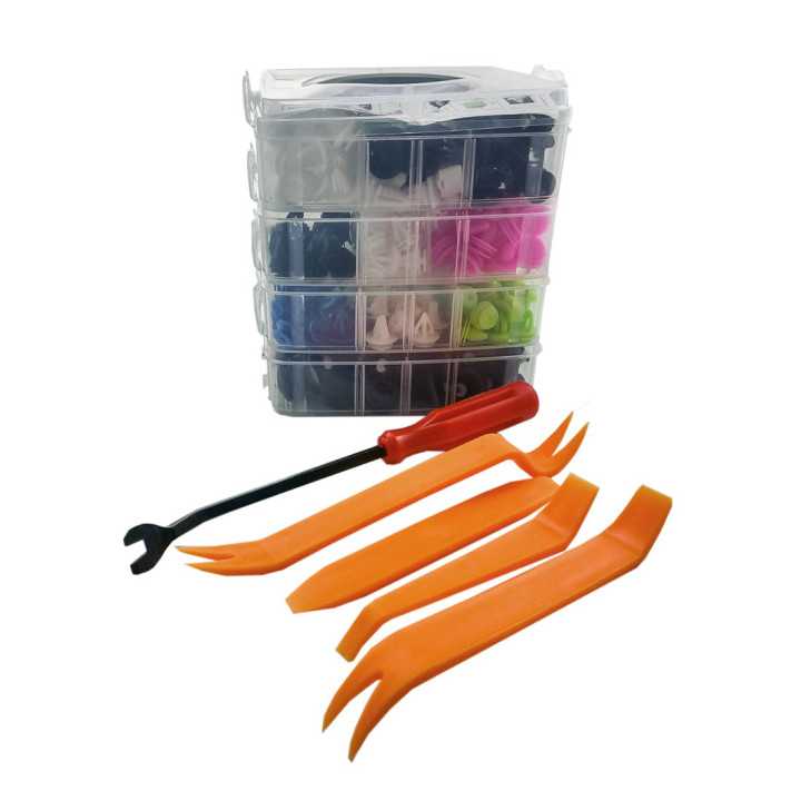 Set 470 buc cleme din plastic + 5 unelte Carguard SCA003