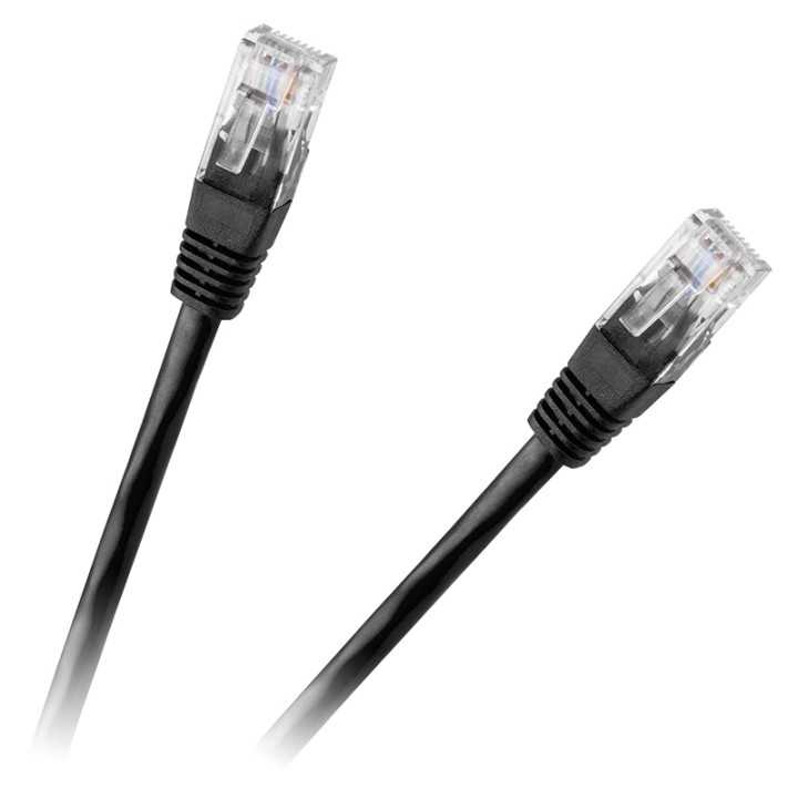 Cablu patchord UTP Cat6 0.25m negru RB-6013-0.25 Rebel