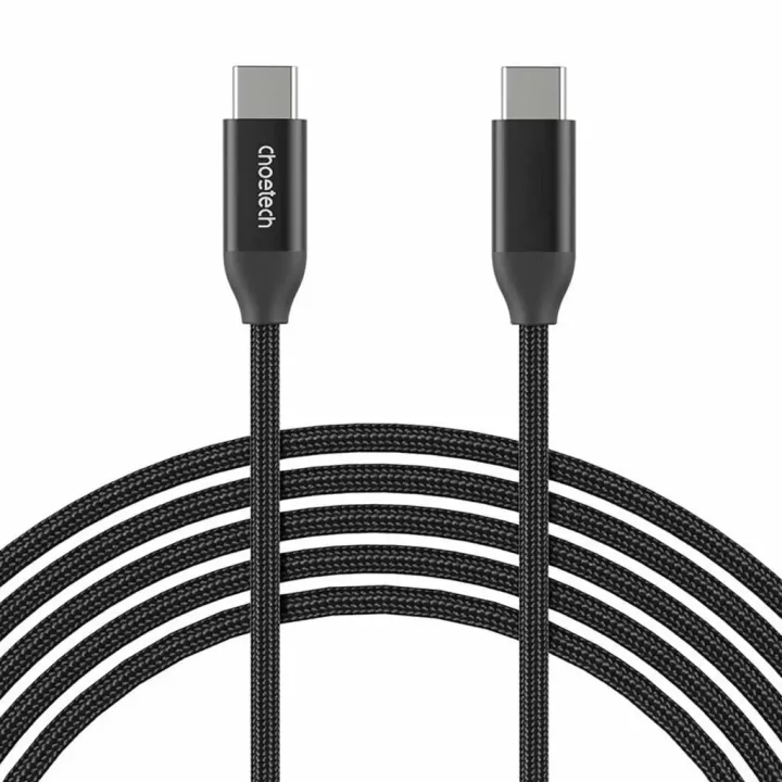 Cablu USB type C - USB type C PD 240W 5A 1m negru textil Choetech XCC-1035-BK