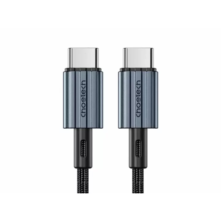 Cablu USB type C - USB type C PD 60W 3A 2m negru textil Choetech XCC-1015-BK