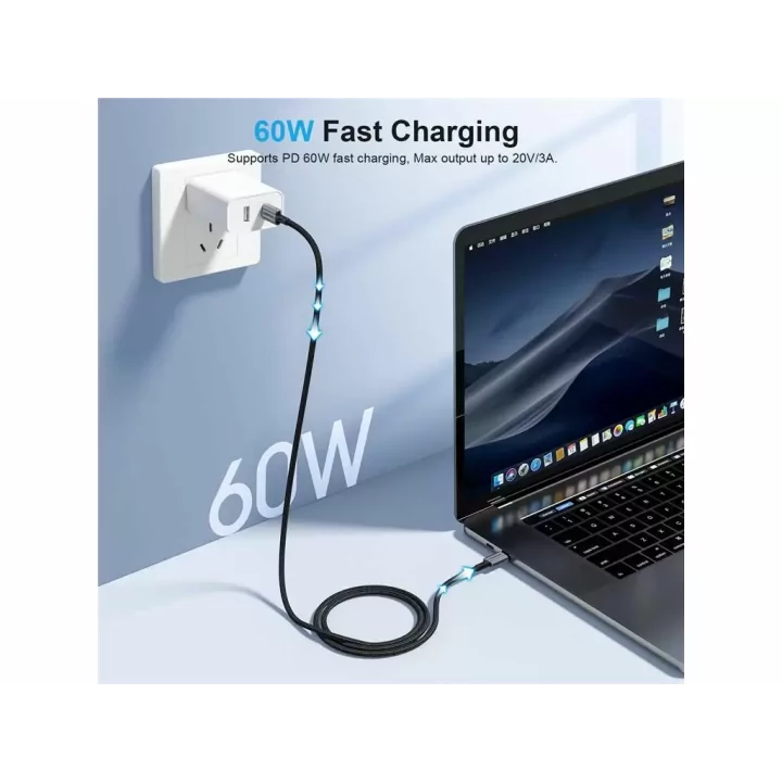 Incarcator auto Choetech TC0014 1x USB type C 1x USB A PD 60W TC0014-BK