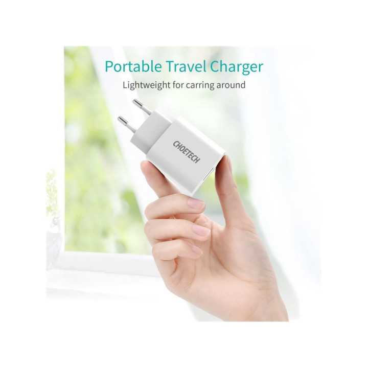 Incarcator retea Choetech 1x USB A QC 3.0 18W alb Q5003-EU-WH