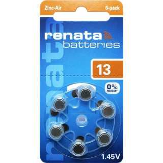 Set 6 baterii auditive ZA13 PR48 13 1.45V Zinc-Air Renata 6buc/blister