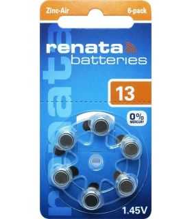 Set 6 baterii auditive ZA13 PR48 13 1.45V Zinc-Air Renata 6buc/blister