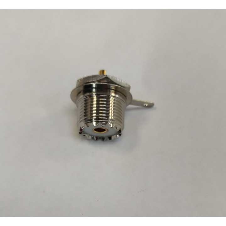 Mufa UHF mama pin aurit pe panou cu piulita SO 239-PL 259 pentru statii CB