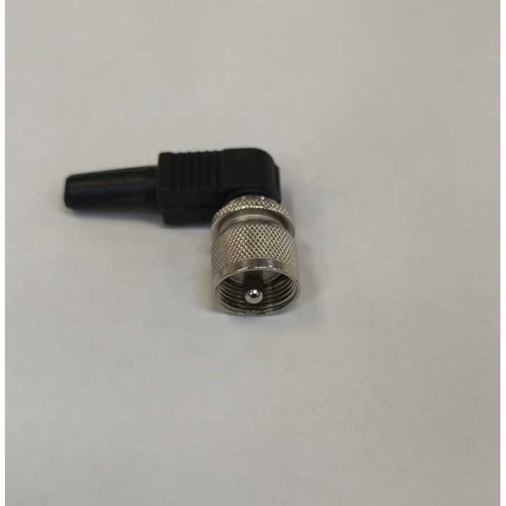 Mufa UHF Tata RG58 surub corp + manson plastic la 90 grade PR. B OCHI