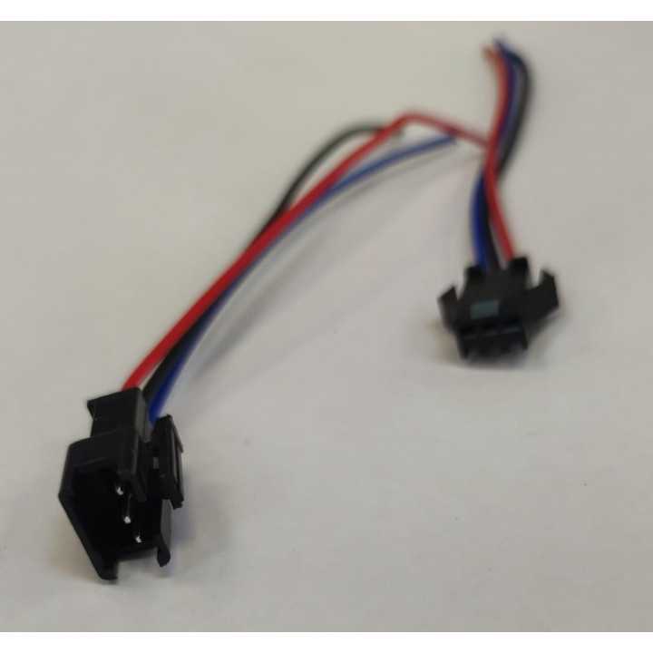 Cablu cu mufa 3 Pini Tata/Mama mic negru JST SM 2B