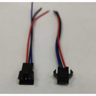 Cablu cu mufa 3 Pini Tata/Mama mic negru JST SM 2B