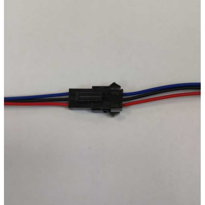 Cablu cu mufa 3 Pini Tata/Mama mic negru JST SM 2B