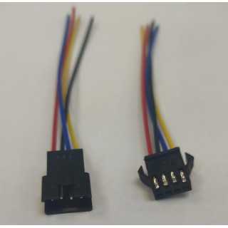 Cablu cu mufa 4 Pini Tata/Mama mic negru JST SM 2B