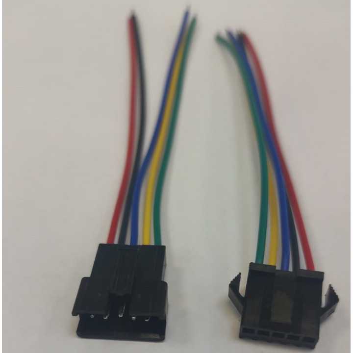 Cablu cu mufa 5 Pini Tata/Mama mic negru JST SM 2B