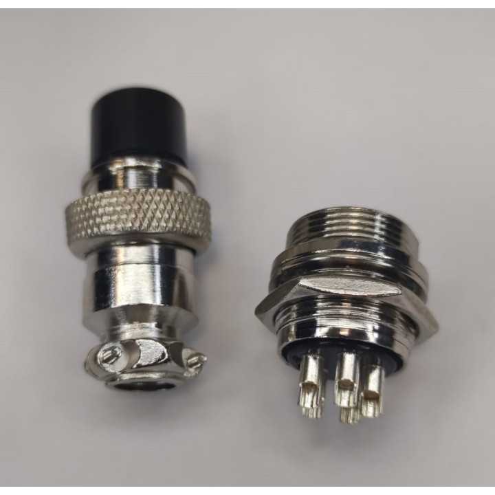 Conector MICROFON MARE 5 Pini set Mama+Tata 20 mm