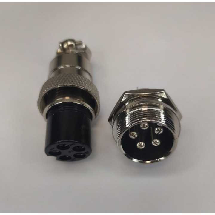 Conector MICROFON MARE 5 Pini set Mama+Tata 20 mm