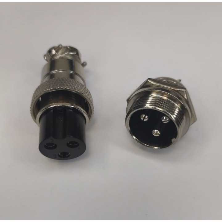 Conector MICROFON MARE 3 Pini set Mama+Tata 20 mm