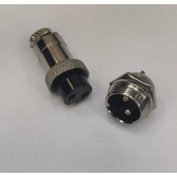 Conector MICROFON MARE 2 Pini set Mama+Tata 20 mm