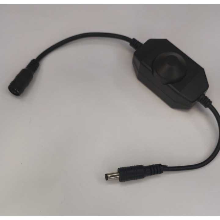 Variator tensiune 12-24V 2A LED DIMMER montaj pe fir cu mufa alimentare Mama / Tata 5.5x2.1 mm