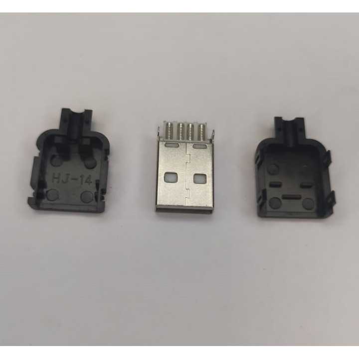 Mufa tata USB TIP A 2.0 pe cablu carcasa slim plastic