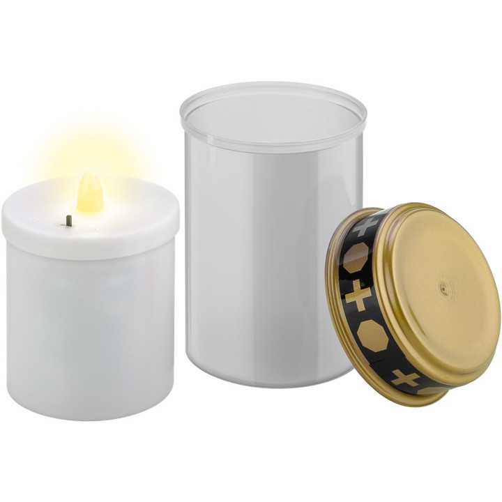 Lumanare funerara LED alb cu efect palpaitor realist alb cald 2700K Goobay 64604