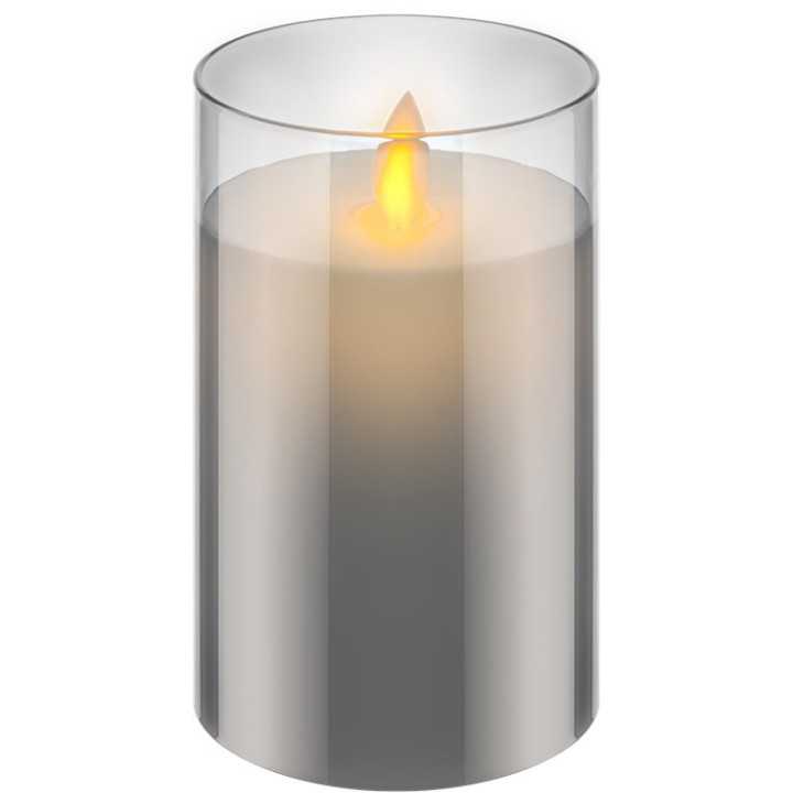 Lumanare LED Real Wax din sticla 7.5x12.5cm Goobay 60371