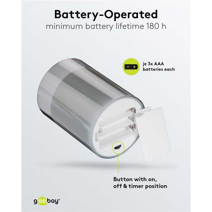 Lumanare LED Real Wax din sticla 7.5x12.5cm Goobay 60371