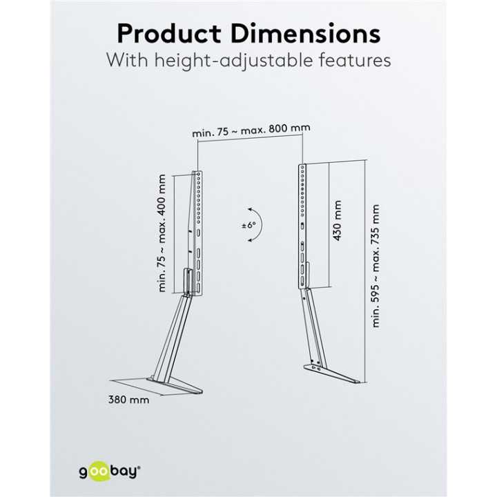 Suport TV de masa 32-70inch 81-178cm Goobay