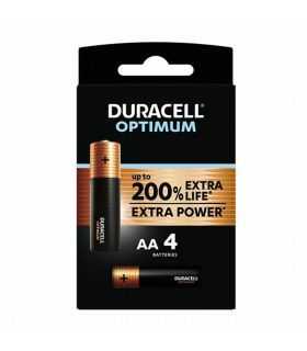 Set baterii alcaline AA R3 DURACELL OPTIMUM 4buc MX1500