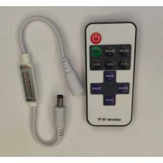Controler banda LED 12V pe fir 2.1x5.5 mm 11 taste + telecomanda Wireless