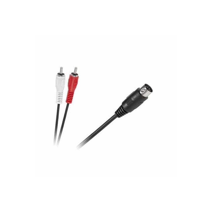 Cablu 5 Din la 2x RCA 1.2m Cabletech