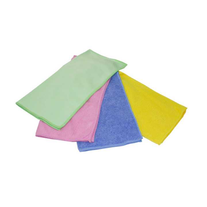 Set 4 lavete microfibra de inalta calitate 30x30cm pentru interior uscare sticla lustruire Carguard