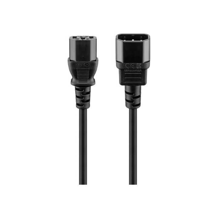 Cablu de alimentare IEC CCE C14 tata - CCE C13 mama 2m H05VV-F 3x0.75mm2Well CABLE-705-2.0-WL