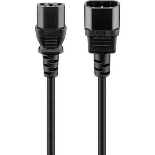 Cablu de alimentare IEC CCE C14 tata - CCE C13 mama 2m H05VV-F 3x0.75mm2Well CABLE-705-2.0-WL
