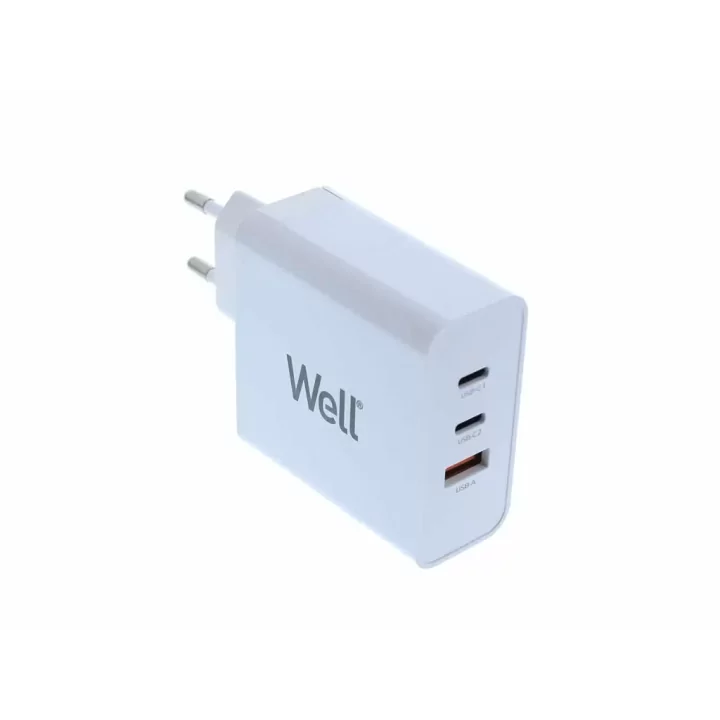 Incarcator retea Well 1x USB-A QC3.0 2x USB type C PD 65W PPS