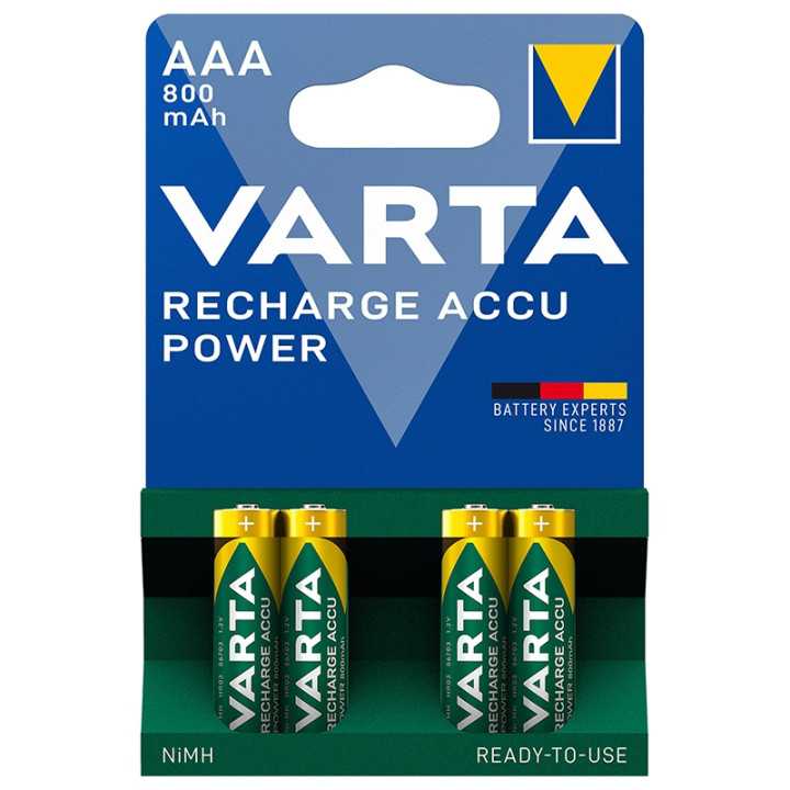 Set acumulatori AAA 800mAh Varta 4buc