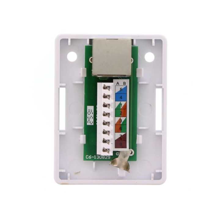 Priza simpla FTP cat6 RJ45 ecranat pe tencuiala Well