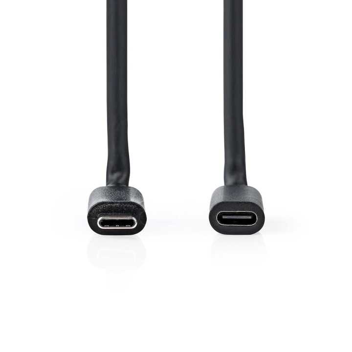 Cablu prelungitor USB3.2 Gen 1 type C tata - USB type C mama 1m 4K60Hz 60W negru NedisCCGL64010BK10