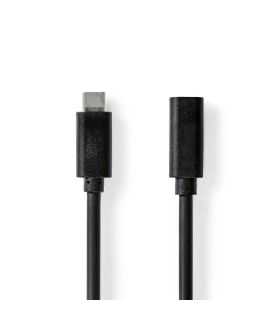 Cablu prelungitor USB3.2 Gen 1 type C tata - USB type C mama 1m 4K60Hz 60W negru NedisCCGL64010BK10