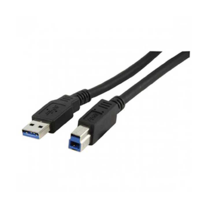 Cablu USB 3.0 USB A mufa - USB B mufa nichelat 1m negru 28AWG LOGILINK CU0023