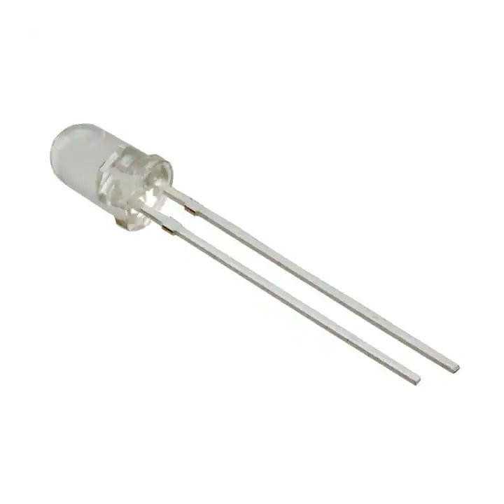 LED 3mm albastru 1560-2180mcd 30° Parte frontala convex 12V OPTOSUPPLY OSB5SA3131A-12V