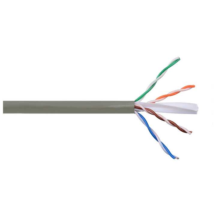 Cablu UTP Cat6 CCA fire interioare solide 1 x 0.56mm x 2 x 4 exterior 6mm pret 1m DELIGHT 20047