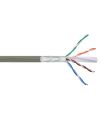 Cablu FTP Cat 6 CCA fire interioare solide ecranat 1 x 0.56mm x 2 x 4 exterior 6 mm pret 1m DELIGHT 20048