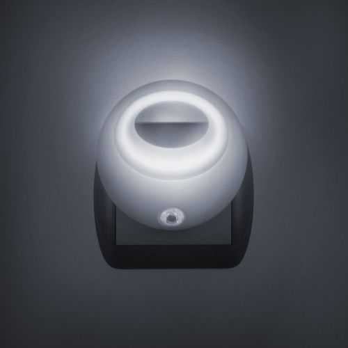 Lampa de veghe cu LED si senzor de lumina alba 1 LED /1W diametru 8 cm PHENOM 20275WH