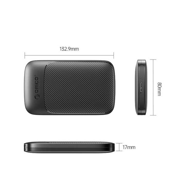 Rack HDD/SSD USB3.0 2.5" SATA Orico 2020U3-V1-BK negru 133x80x17mm