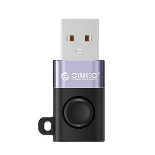 Adaptor tata USB-A - USB Type C mama aluminiu Orico WAC-BK negru cu gri 32x21x9mm