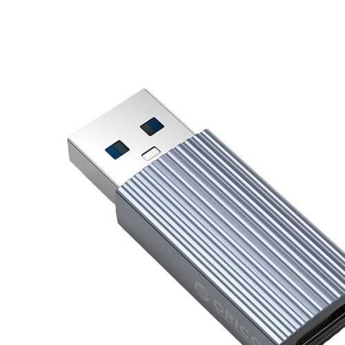 Adaptor USB-A tata - USB Type C mama gri aluminiu Orico AH-AC10-GY 41x17x8.4 mm