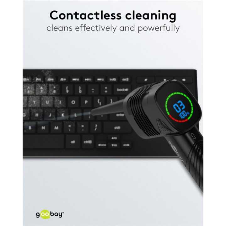 Suflanta de aer mobila 35000rpm pentru curatare fara contact a accesoriilor PC etc.Goobay 61667